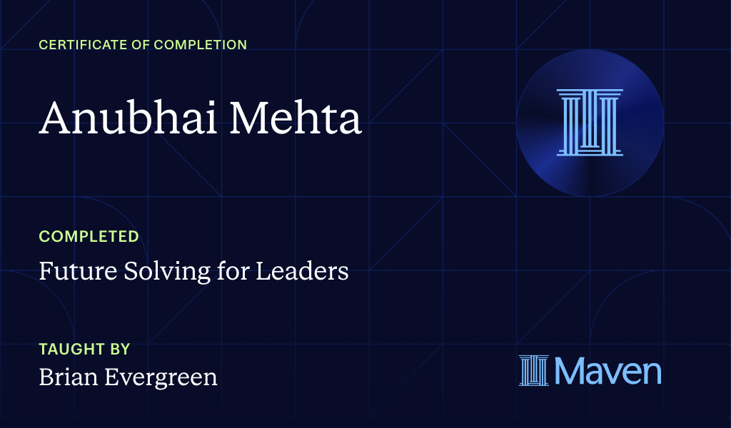 Certificate for Future Solving for Leaders