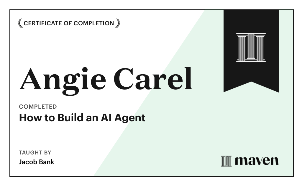 Certificate for AI Agent Certification