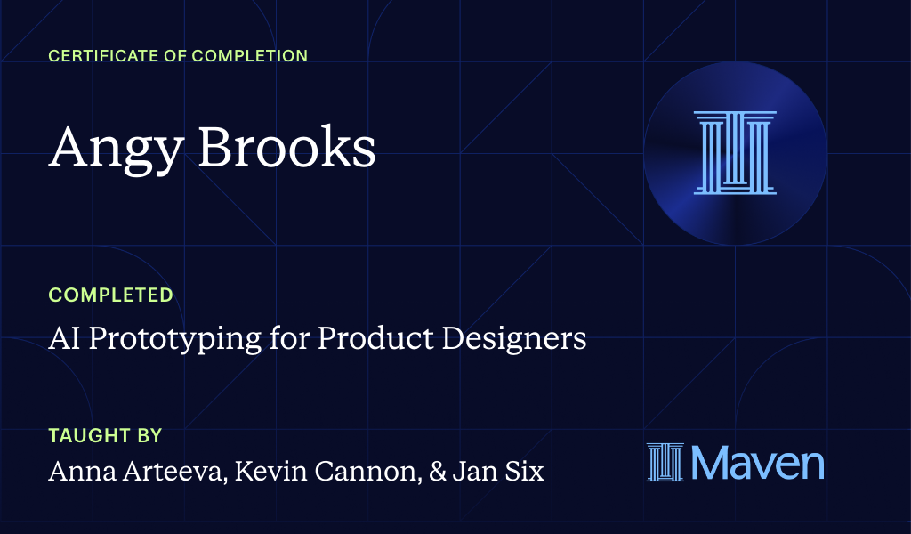Certificate for AI Prototyping for Product Designers