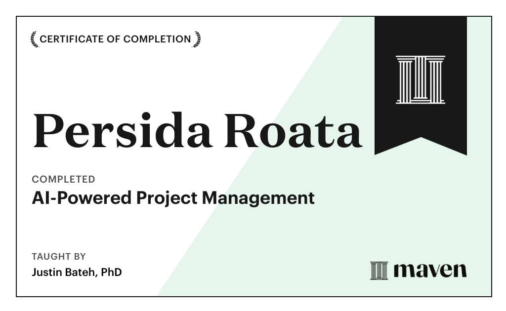 Certificate for AI-Powered Project Management