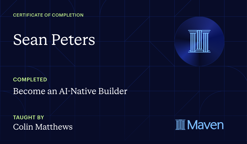 Certificate for Become an AI-Native Builder