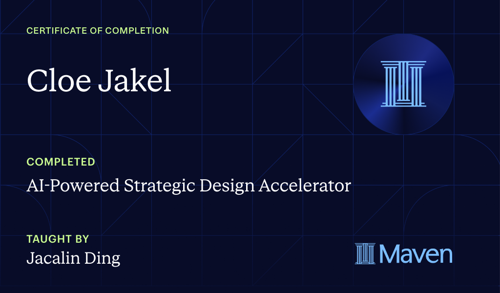Certificate for AI-Powered Strategic Design Accelerator