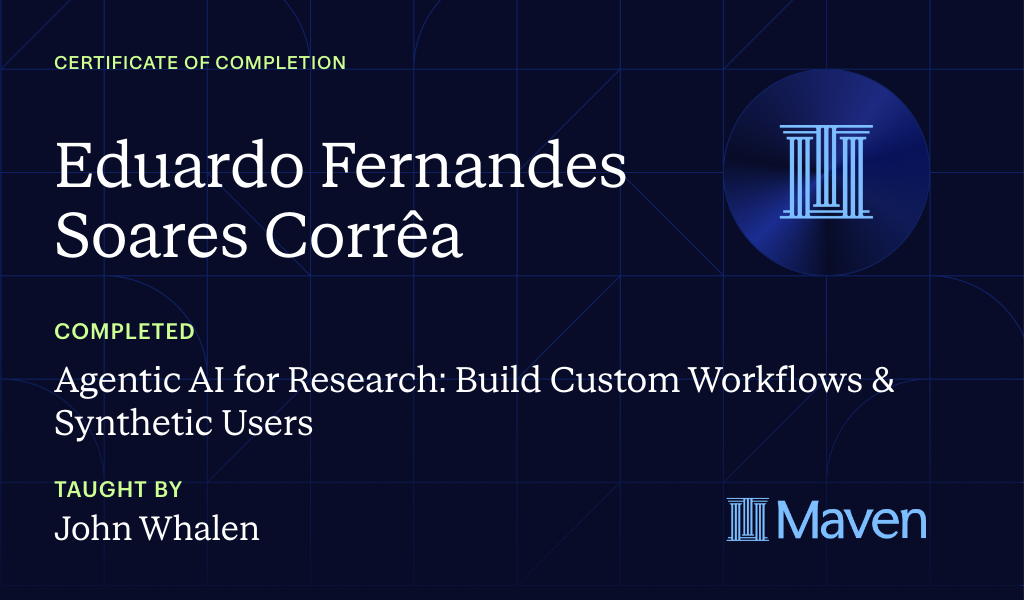 Certificate for Agentic AI for Product Teams: Build Workflows & Agents You Can Trust