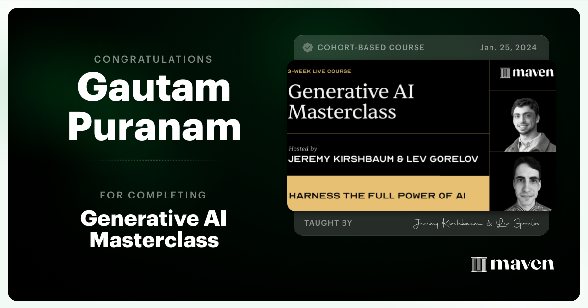 Certificate of Completion for Scale Business Intelligence with AI