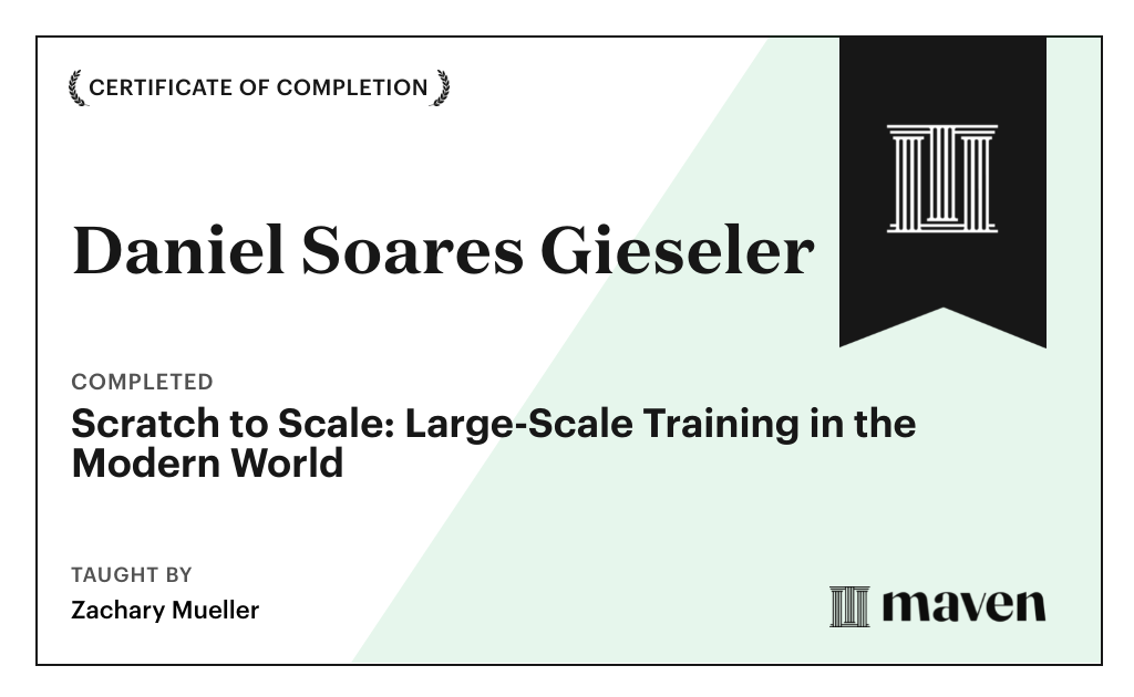 Certificate for Scratch to Scale: Real-World HPC Training