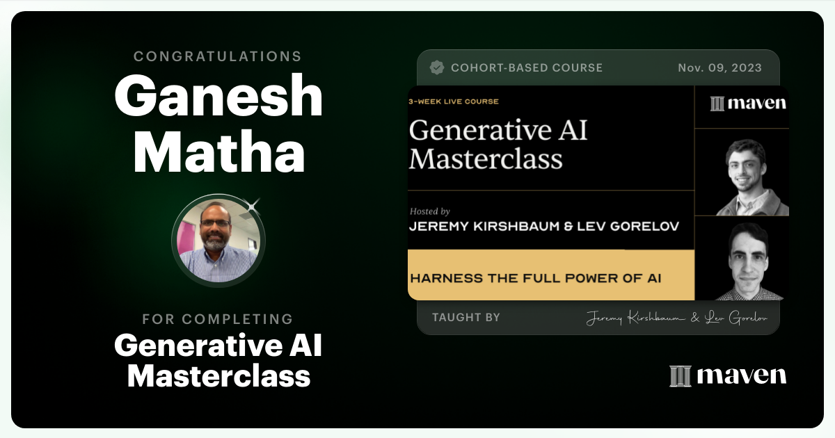 Certificate of Completion for Scale Business Intelligence with AI