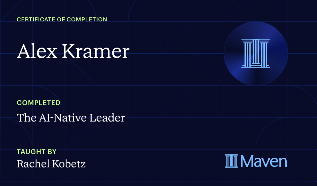 Certificate for The AI-Native Leader