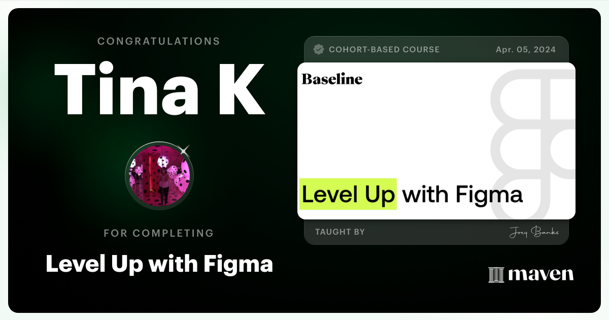 Certificate of Completion for Level Up with Figma