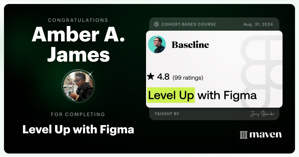 Certificate of Completion for Level Up with Figma
