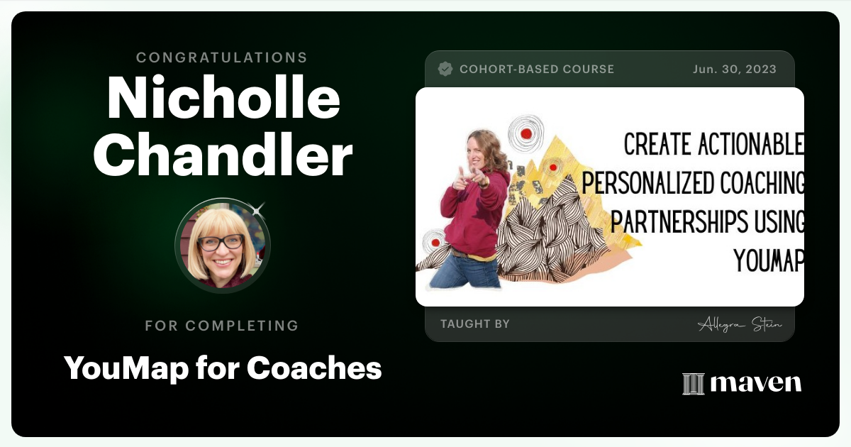 Certificate of Completion for YouMap for Coaches