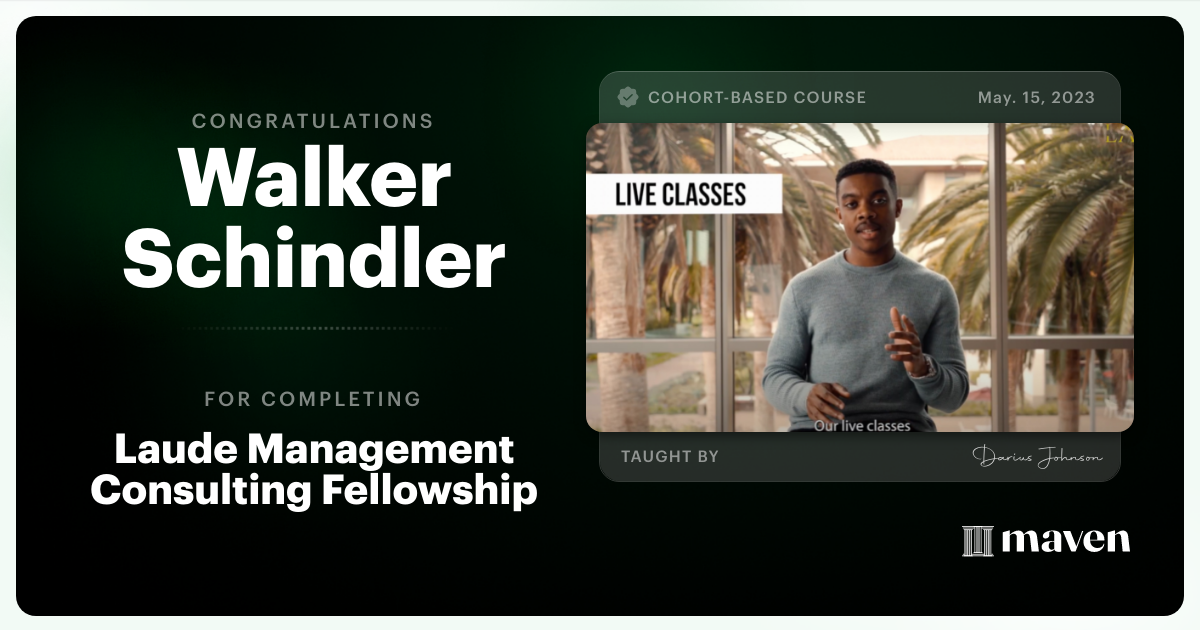 Certificate of Completion for Meritcy Premier Management Consulting Cohort