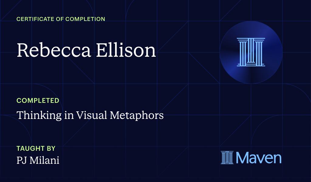 Certificate for Thinking in Visual Metaphors