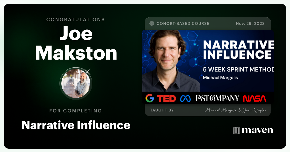 Certificate of Completion for Influence at Scale for VP & Dir-Level Leaders