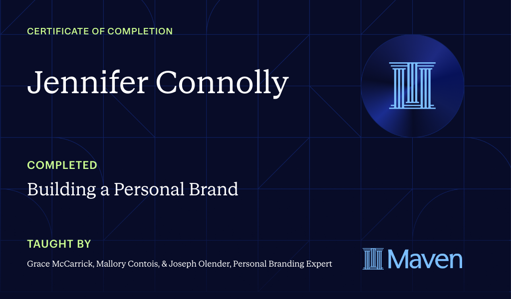 Certificate for Building a Personal Brand