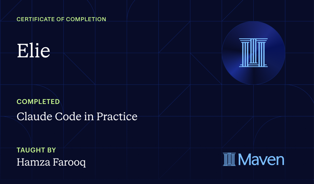 Certificate for Claude Code in Practice