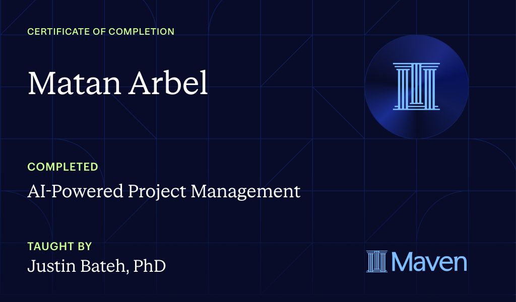 Certificate for AI-Powered Project Management