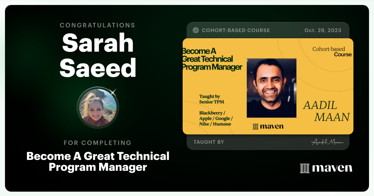 Certificate of Completion for Foundations Of Technical Program Management