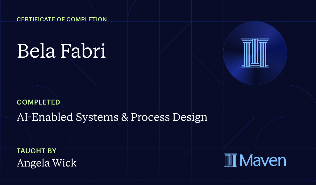Certificate for AI-Enabled Systems & Process Design