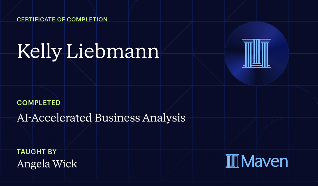 Certificate for AI-Accelerated Business Analysis