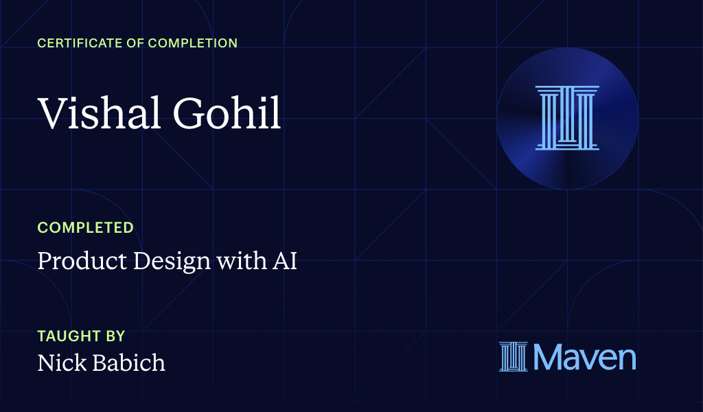 Certificate for Product Design with AI