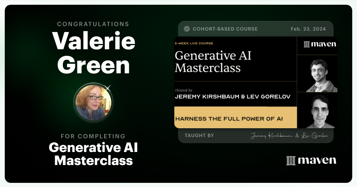 Certificate of Completion for Scale Business Intelligence with AI