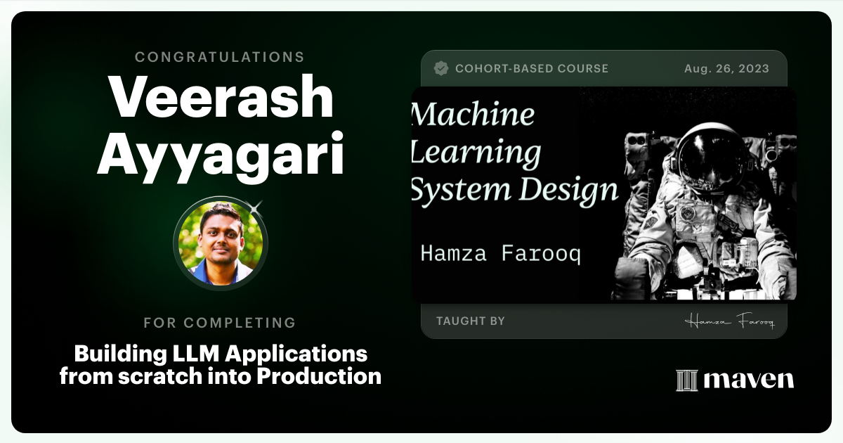 Certificate of Completion for Agentic AI System Design for PMs