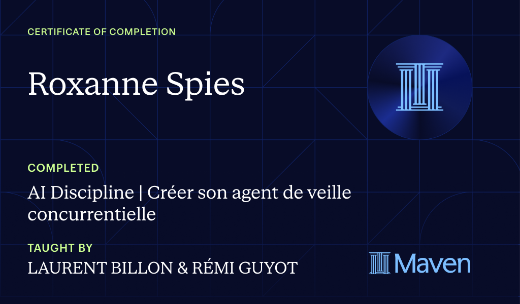 Certificate for AI Discipline | Créer son agent de veille concurrentielle