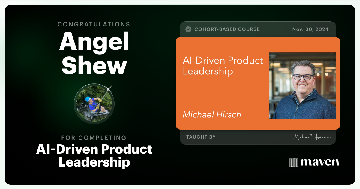 Certificate of Completion for Build an AI-confident Product Team