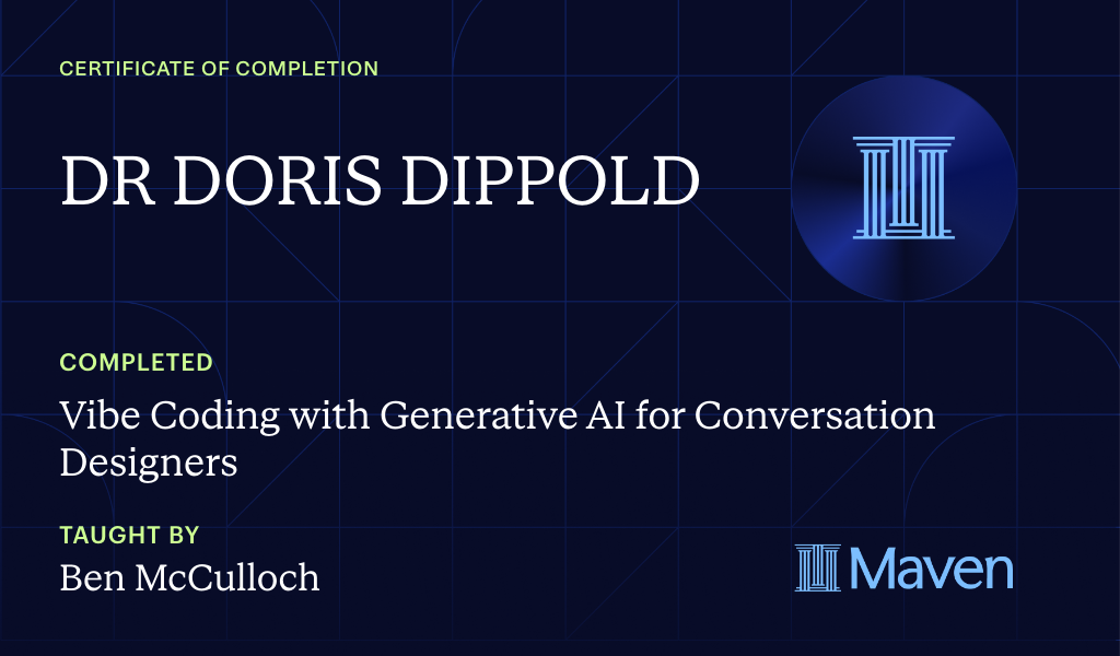 Certificate for Designing AI with Vibe Code