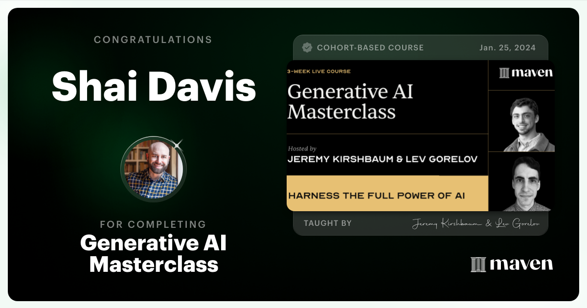 Certificate of Completion for Scale Business Intelligence with AI
