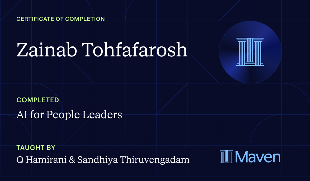Certificate for AI for People Leaders