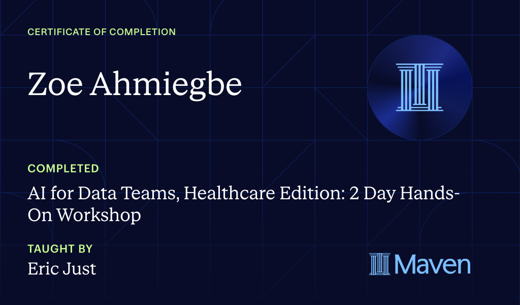 Certificate for Privacy-First AI Systems for Healthcare: From Foundations to Agents