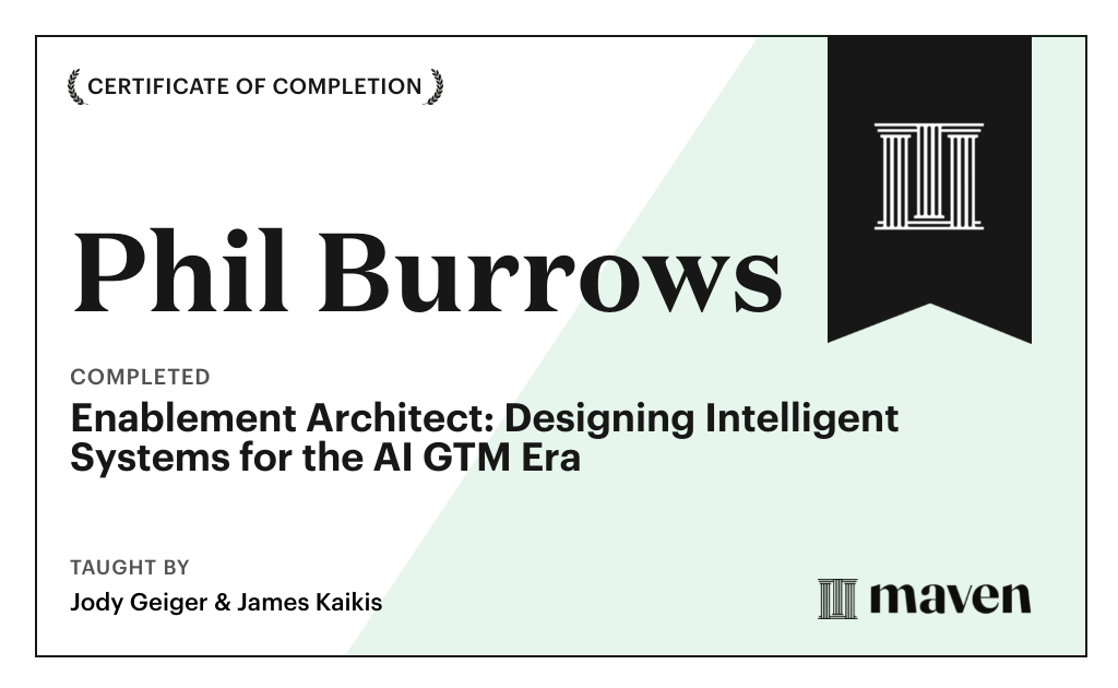 Certificate for Revenue Owners: Designing an AI-Native Revenue System