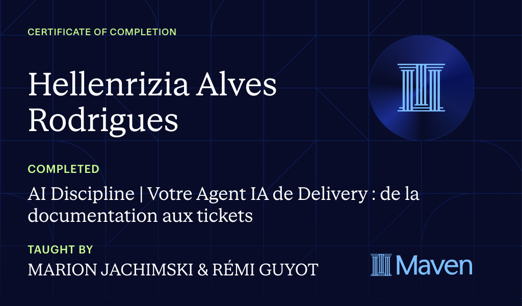 Certificate for AI Discipline | Votre Agent IA de Delivery : de la documentation aux tickets