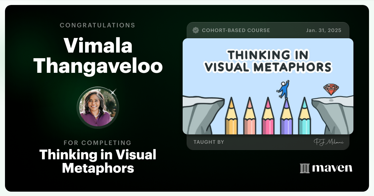 Certificate of Completion for Thinking in Visual Metaphors