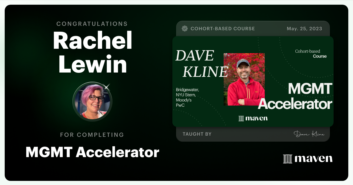 Certificate of Completion for MGMT Accelerator: AI-Enhanced Leadership