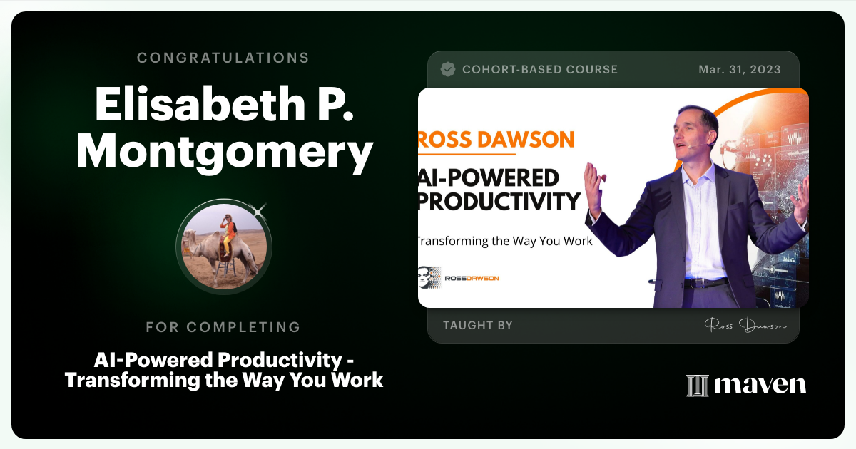 Certificate of Completion for AI-Enhanced Thinking & Decision-Making