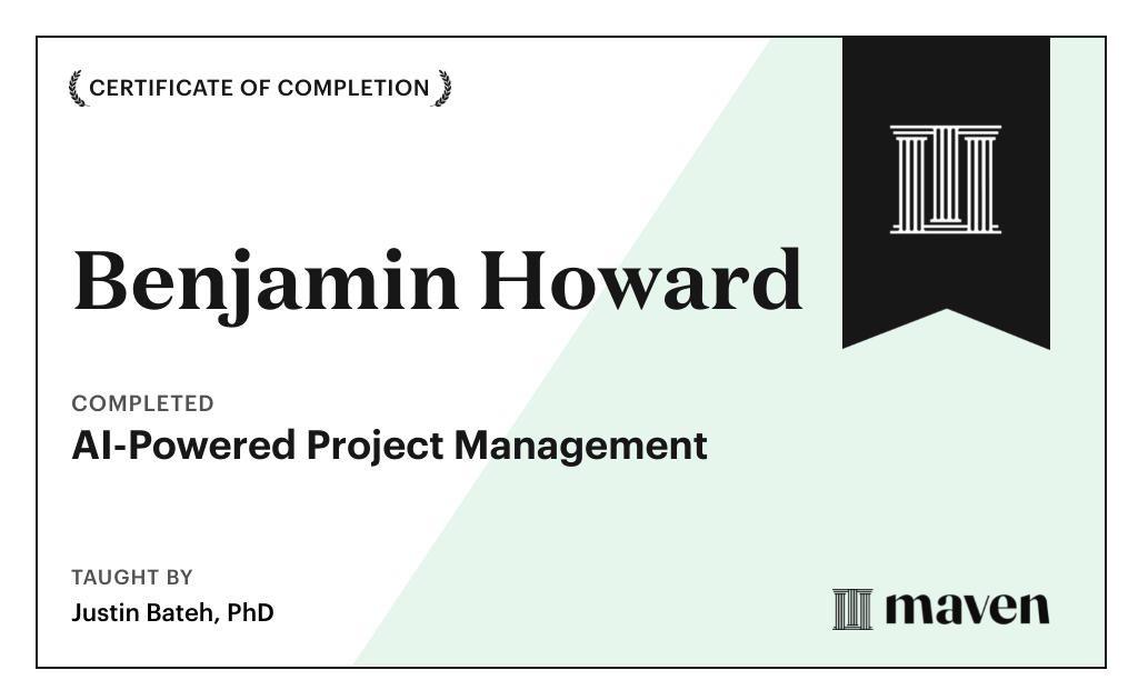Certificate for AI-Powered Project Management