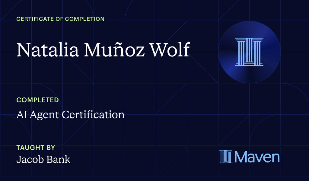 Certificate for AI Certification - Agents and Workflows