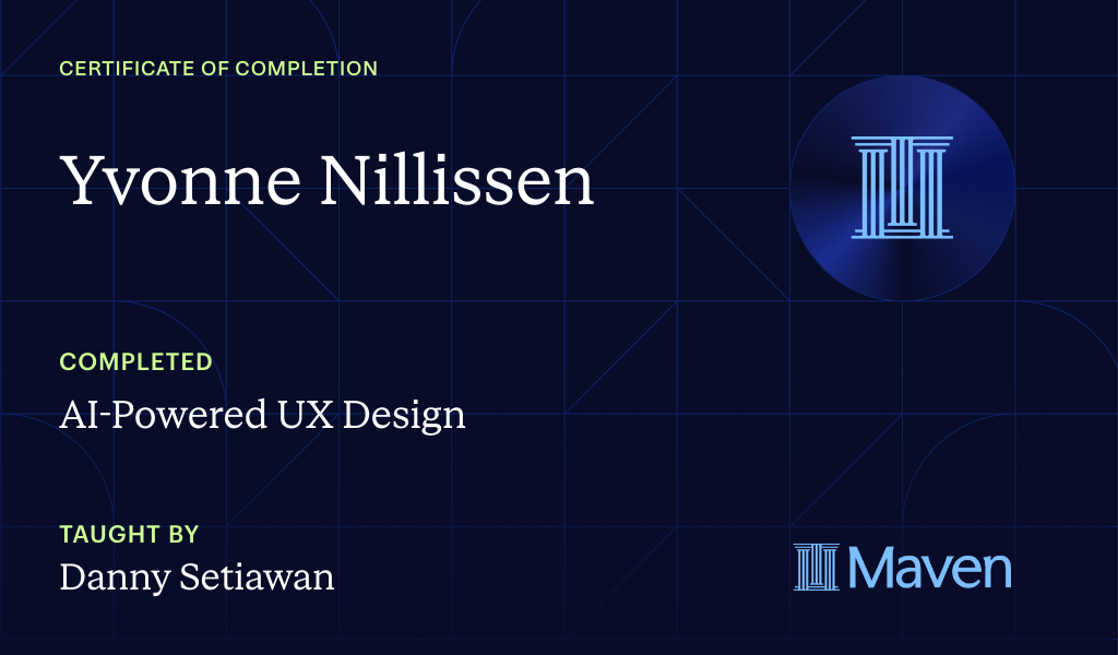 Certificate for AI-Powered UX Design