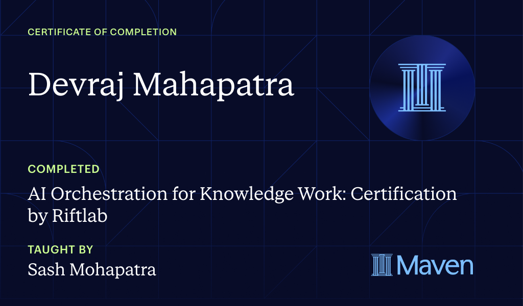 Certificate for AI Orchestration Certification for Business Leaders: Build your personal AI OS
