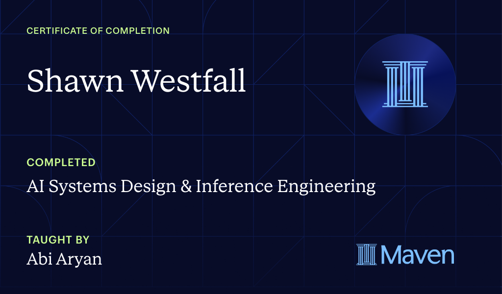 Certificate for AI Systems Design & Inference Engineering