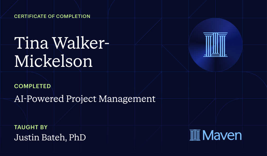 Certificate for AI-Powered Project Management