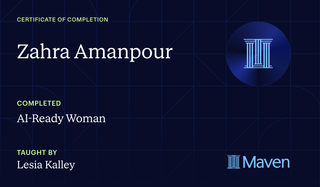 Certificate for AI-Ready Woman