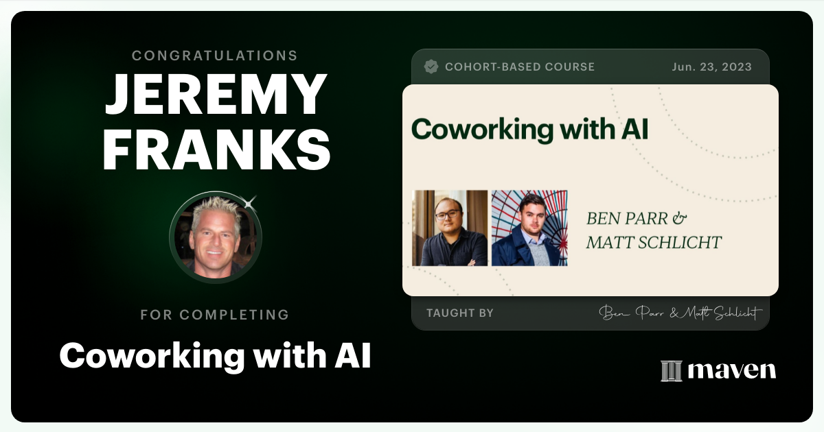 Certificate of Completion for Coworking with AI