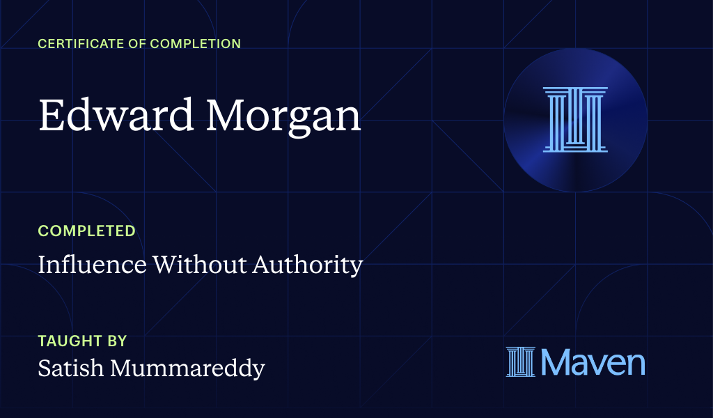 Certificate for Influence Without Authority