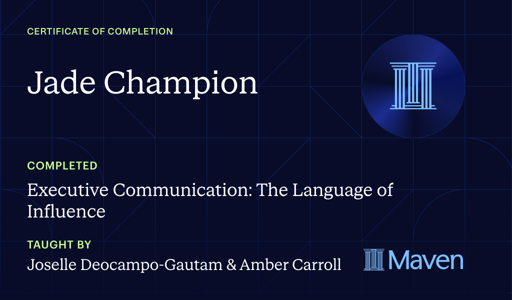 Certificate for Executive Communication: The Language of Influence