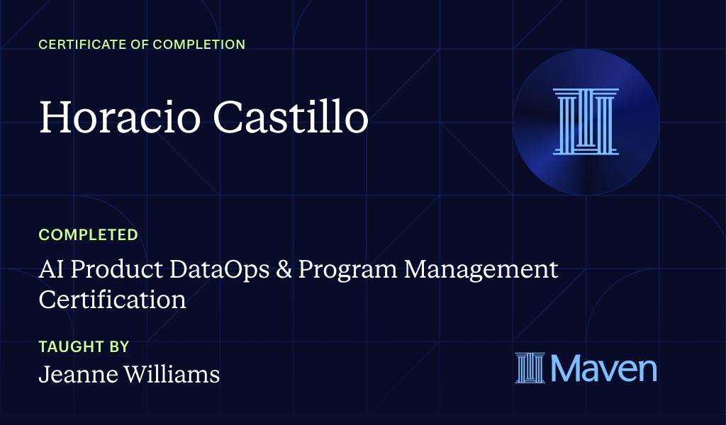 Certificate for AI Product DataOps & Program Management Certification