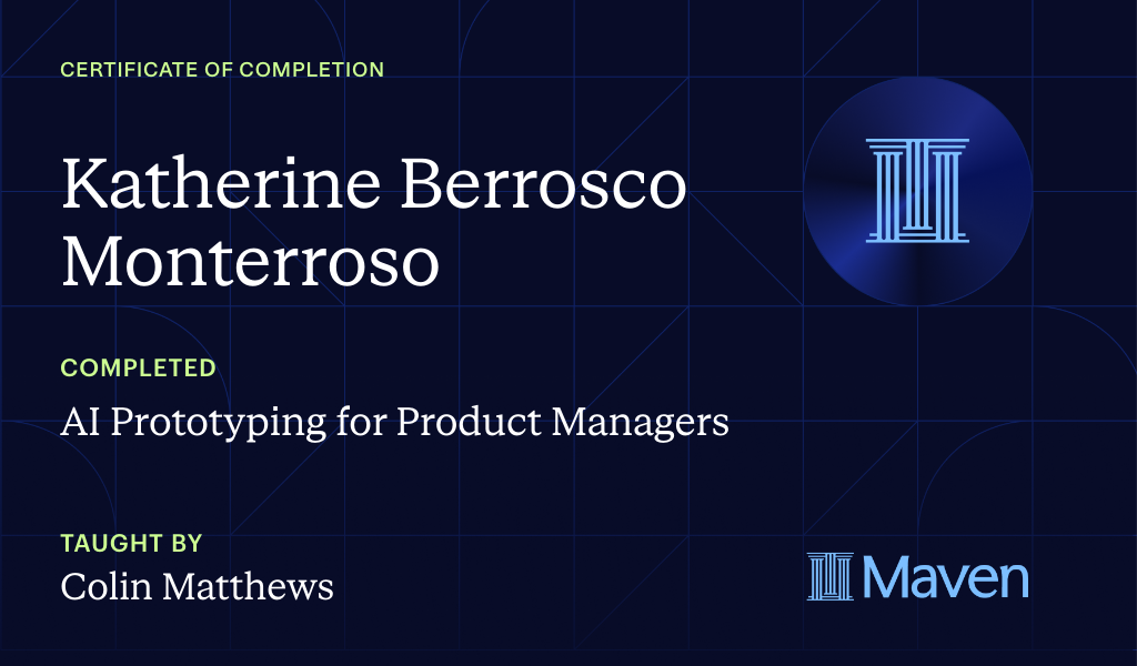 Certificate for AI Prototyping for Product Managers