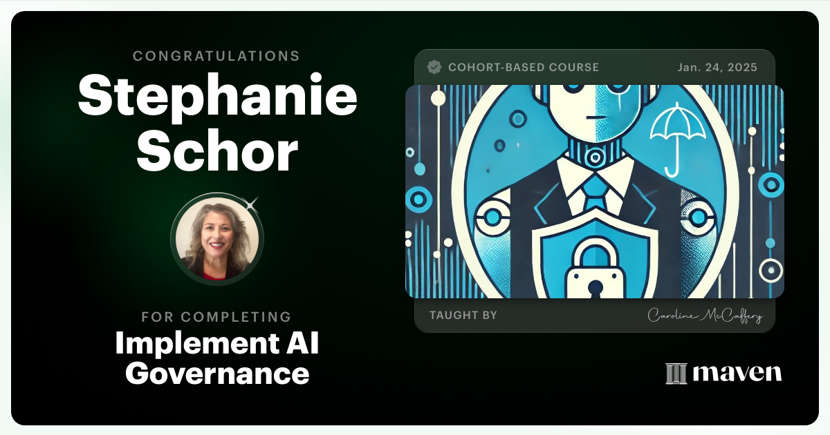 Certificate of Completion for Implement AI Governance